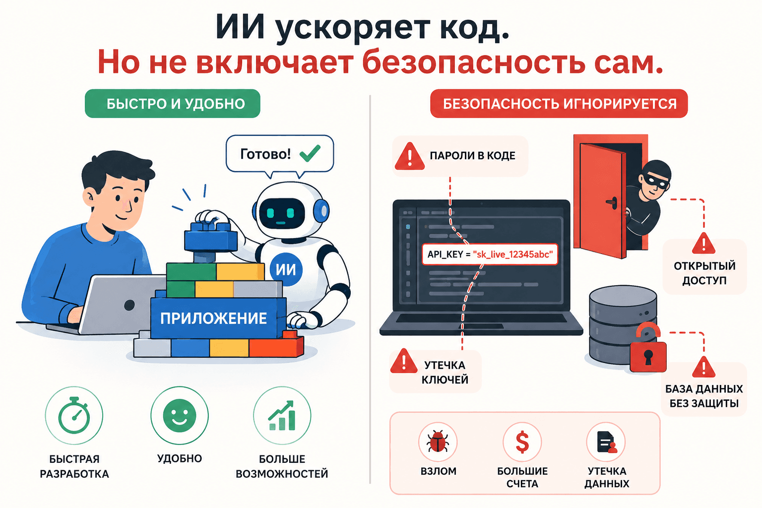 Vibe-coding speed versus safety